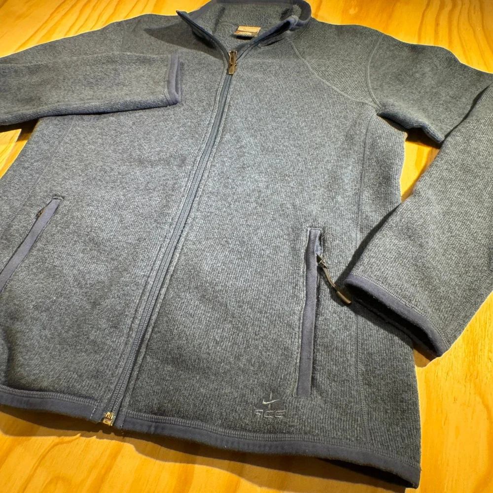 Nike ACG Men's Full Zip Sherpa Lined Sweater Fleece Jacket Heather Gray Size M